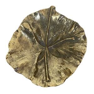 Vintage 1951 Virginia Metalcrafters Brass Gingko Leaf Dish